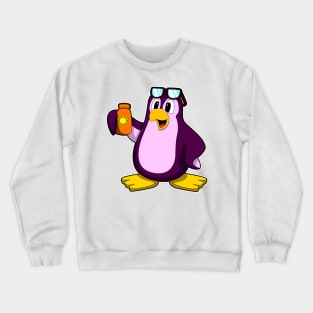 Penguin with Suncream & Sunglasses Crewneck Sweatshirt